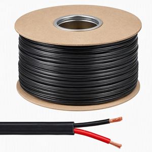 Flat twin core cable red & black for positive & negative. 8.75 amp / 50M (CAB.5/50)